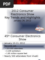 2012 Consumer Electronics Show Key Trends and Highlights: January 26, 2012