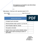 Çek Lista IX Reported Speech