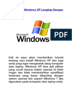 Cara Install Windows XP Lengkap Dengan G