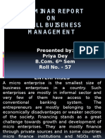 A Seminar Report On Small Buiseness Management