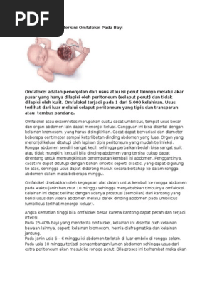 Penatalaksanaan Terkini Omfalokel Pada Bayi