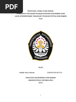 Proposal Penelitian Msdm Pdf