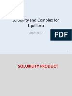 Lecture 9 Solubility and Complex Ion Equilibria - Chap 16