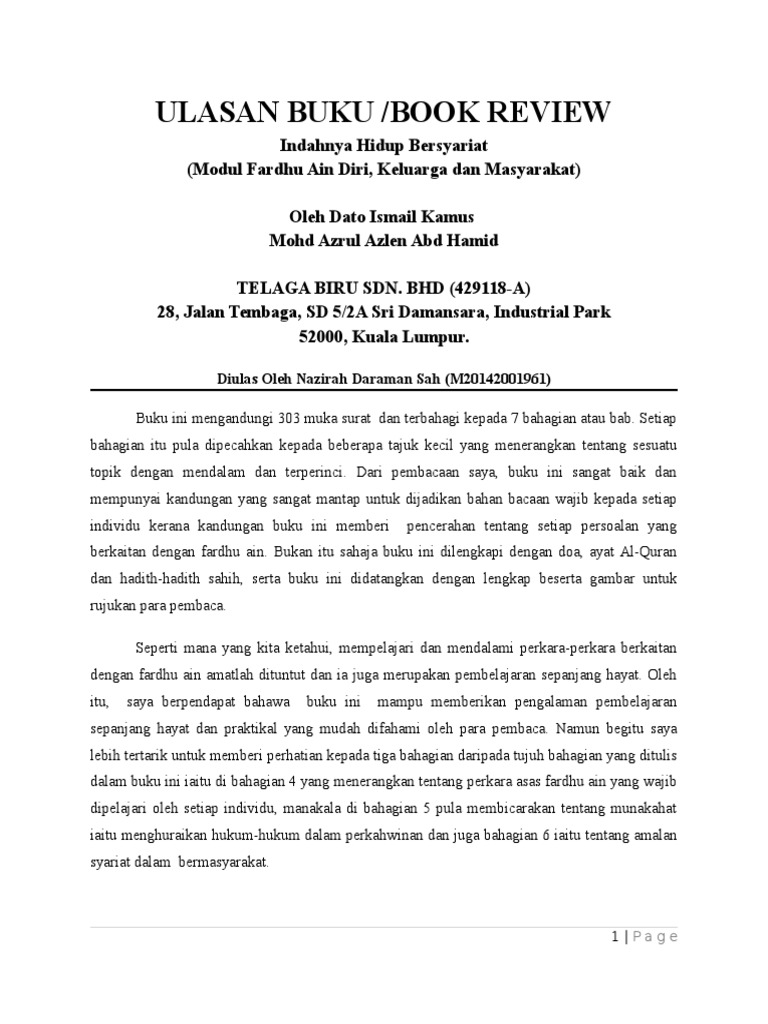 Telaga Biru Harga Buku Indahnya Hidup Bersyariat