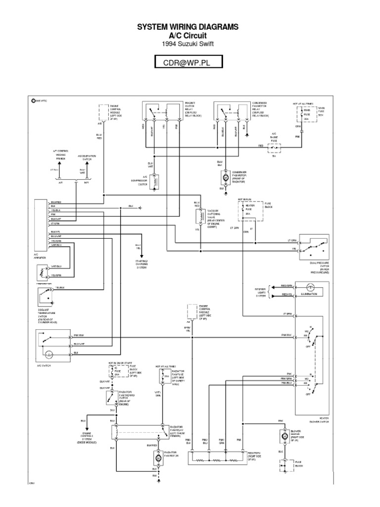 Suzuki Swift Wiring Diagrams 1994 Autom viles de los 