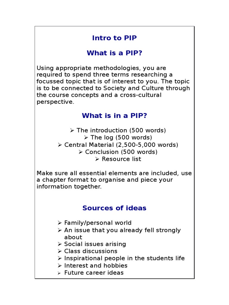 PIP Structure and Word Limits | PDF | Career & Growth