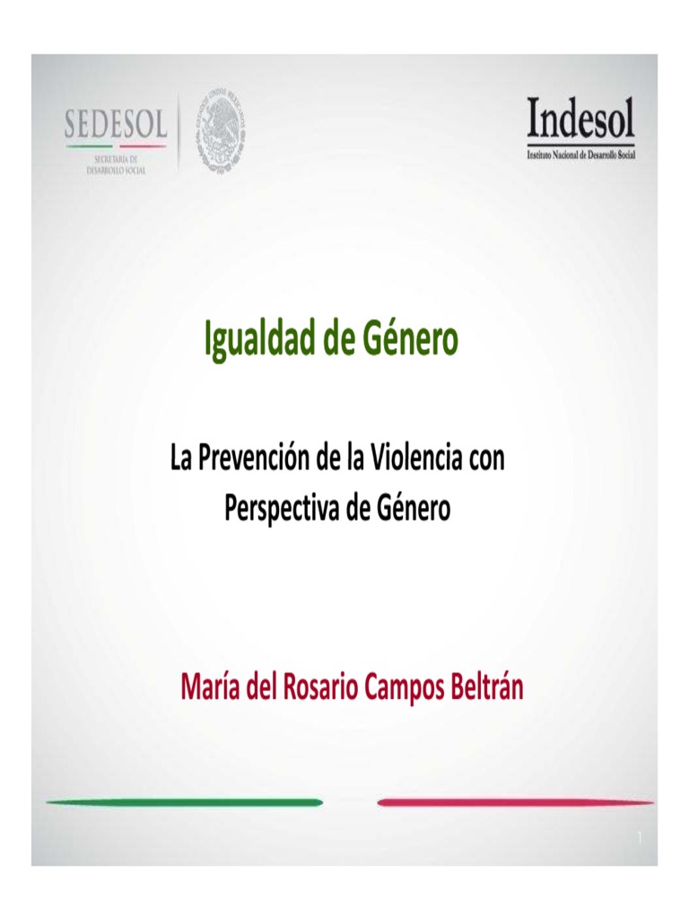 Qué Es La Violencia Basada en El Género | PDF