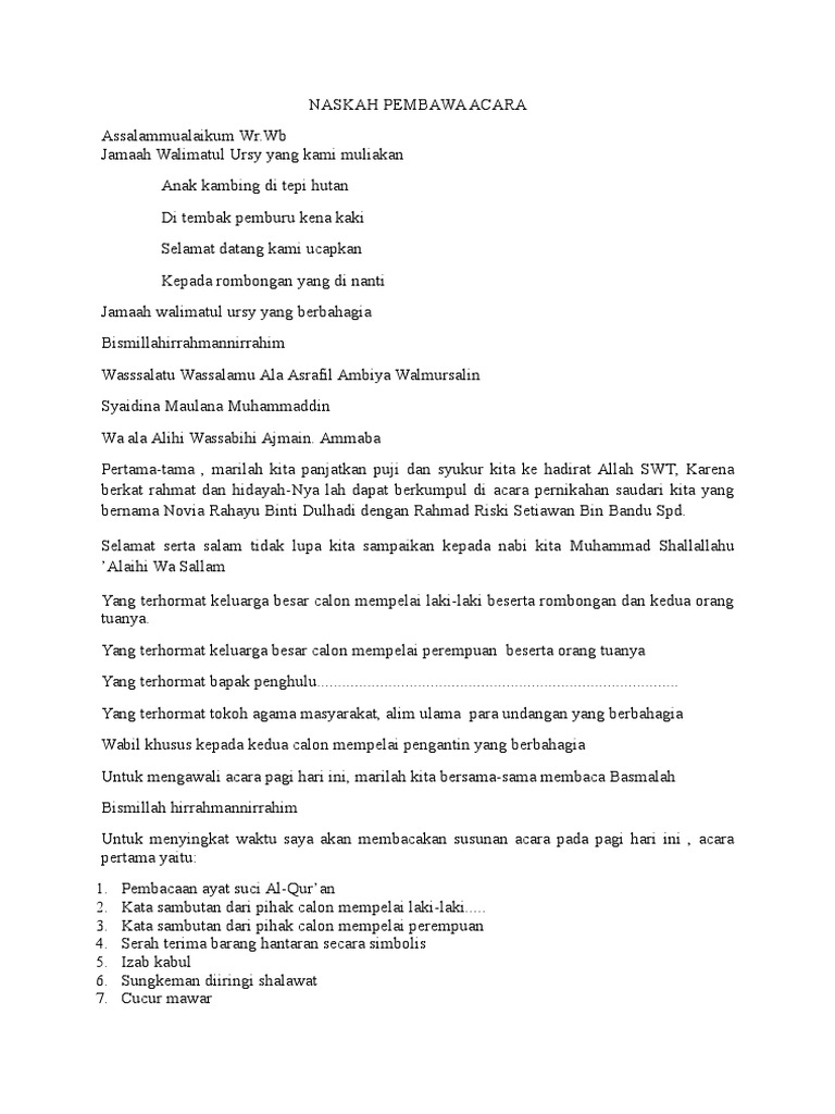 Naskah Pembawa Acara