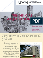 La Arquitectura de Postguerra (1945-60) y El Modernismo Como Antecedente