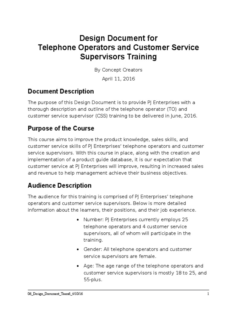 TO and CSS Training Design Document | PDF | Troubleshooting ...