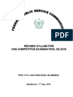 Revised Syllabus CE-2016