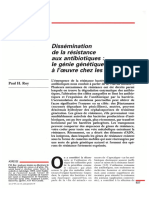 Dissémination: de La Résistance Aux Antibiotiques: Le Génie Génétique