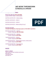 Iceland WOW Throwdown Competition Schedule and WODs