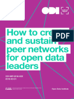 How to create and sustain peer networks for open data leaders