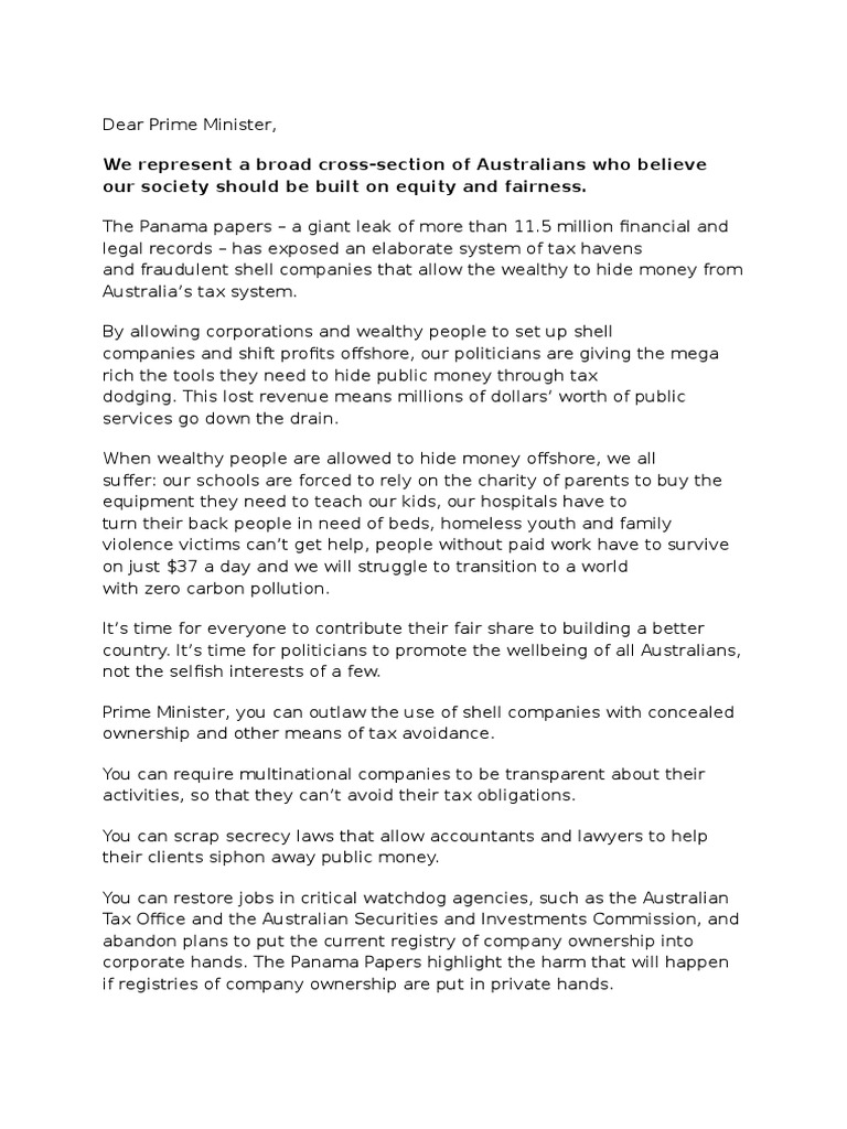 Format of open letter to youth image