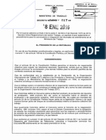 Decreto 17 Del 08 de Enero de 2016