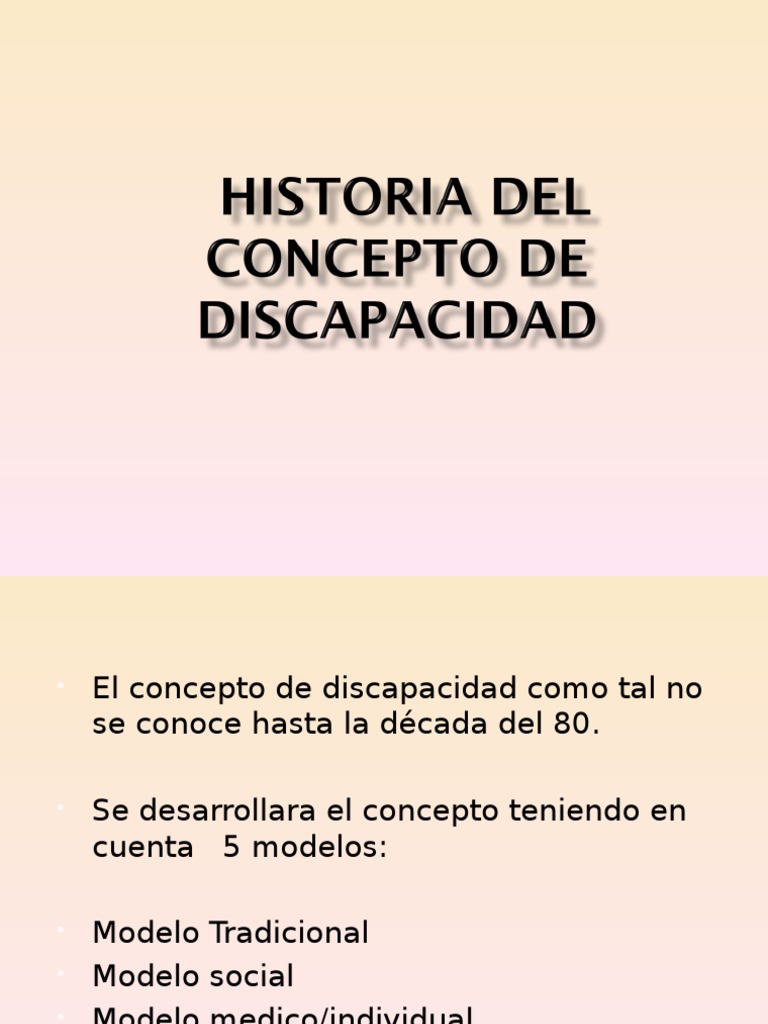 Historia Del Concepto de Discapacidad | PDF | Invalidez | Bienestar