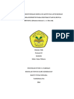 Isolasi Dan Identifikasi Serta Uji Aktivitas Antioksidan Dari Senyawa Kuersetin Pada Ekstrak Etanol Bunga Brokoli