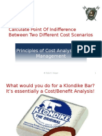 Slides Calculate Point of Indiff Between Two Diff Scenarios That Share Variable