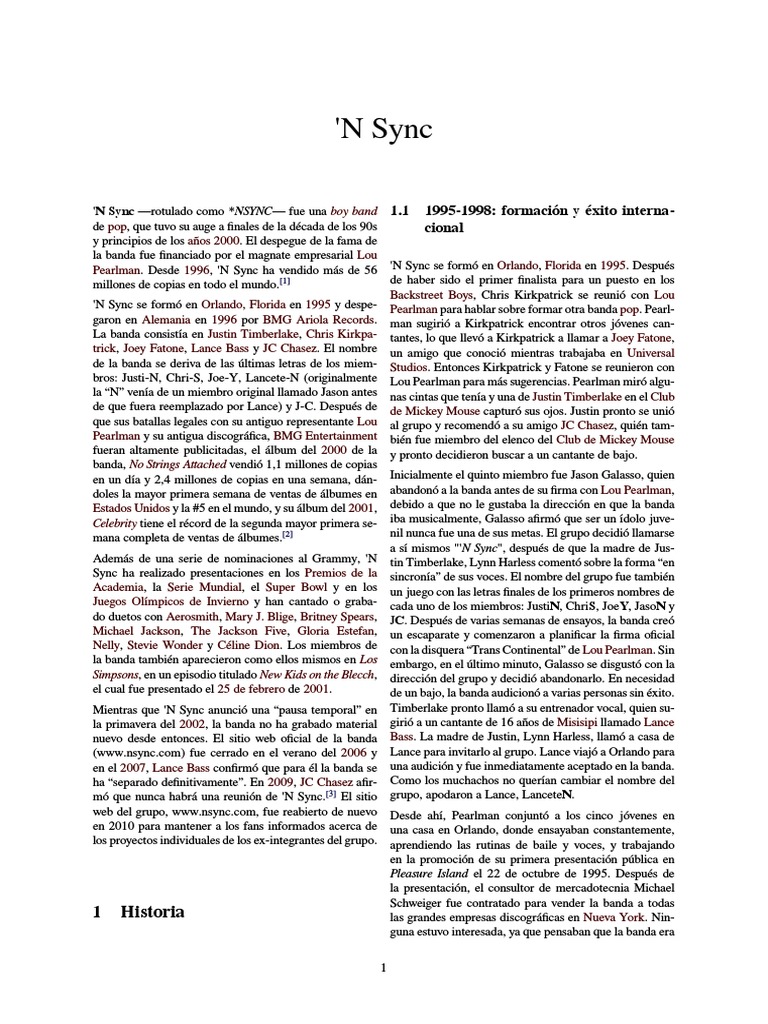 'N Sync | PDF | Bailes | Ocio