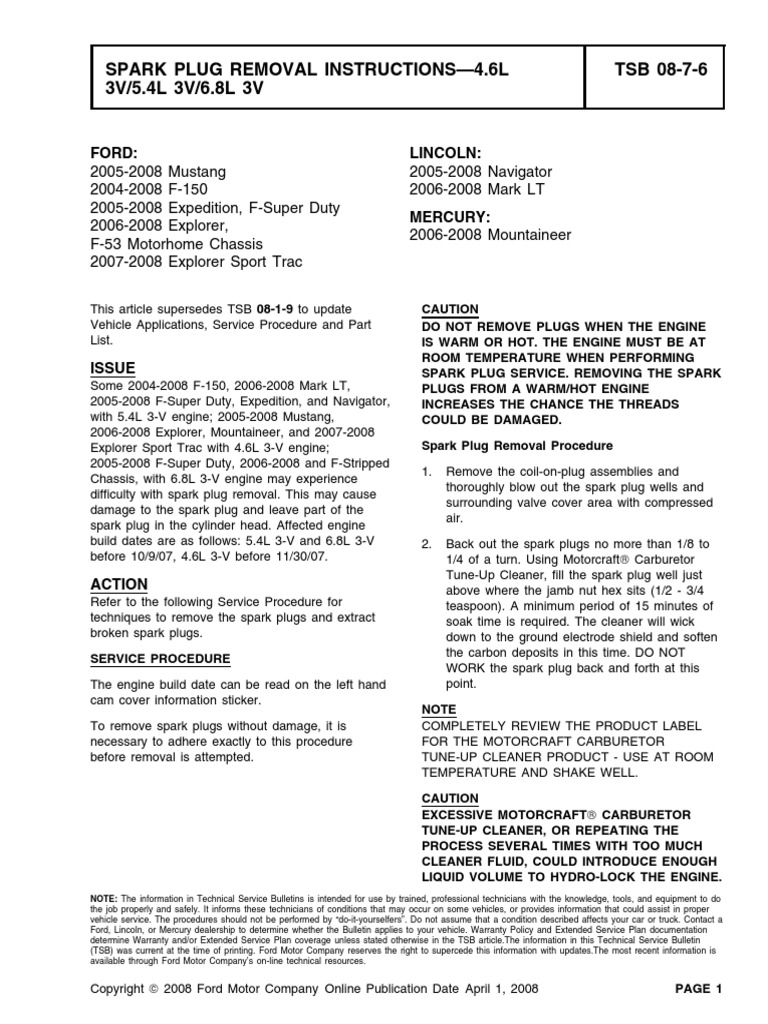 ford_tsb_0876.pdf Electrical Connector Mechanical Engineering