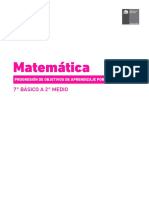 Progresión de Objetivos de Aprendizaje - Matemática