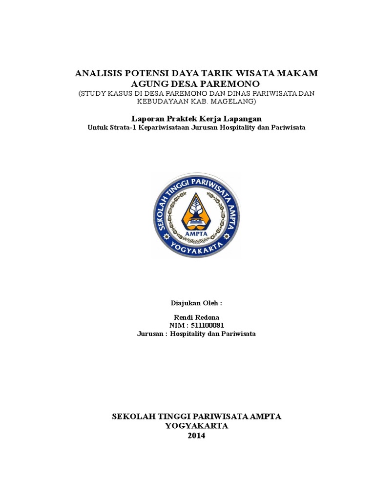 Contoh Judul Laporan Pkl Pemasaran Seputar Laporan