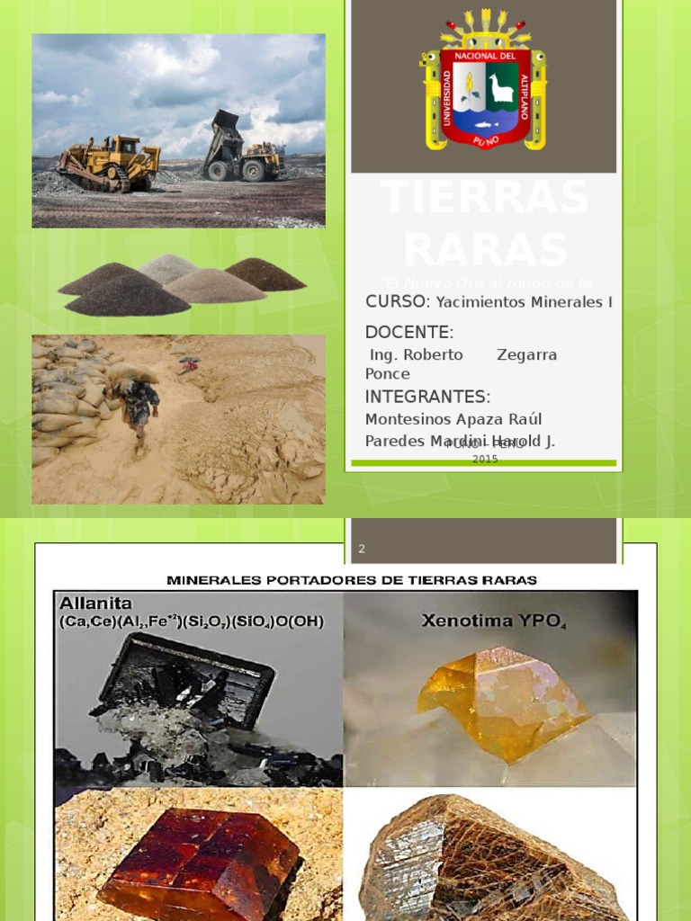 Tierras Raras | PDF | Elemento de tierras raras | Sólidos cristalinos