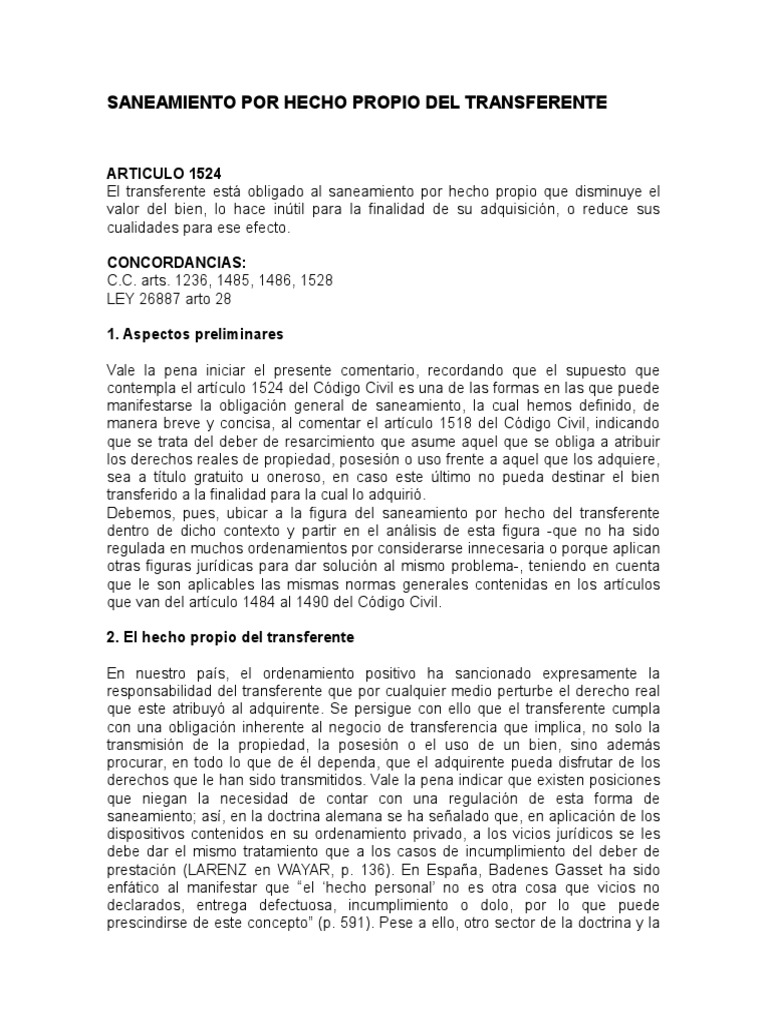 Saneamiento por vicios ocultos pdf