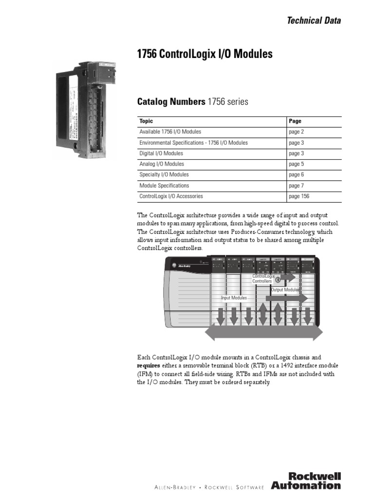 1756 Series Io Modules | PDF | Power Supply | Electrical Wiring