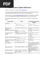 C# Razor Syntax Quick Reference