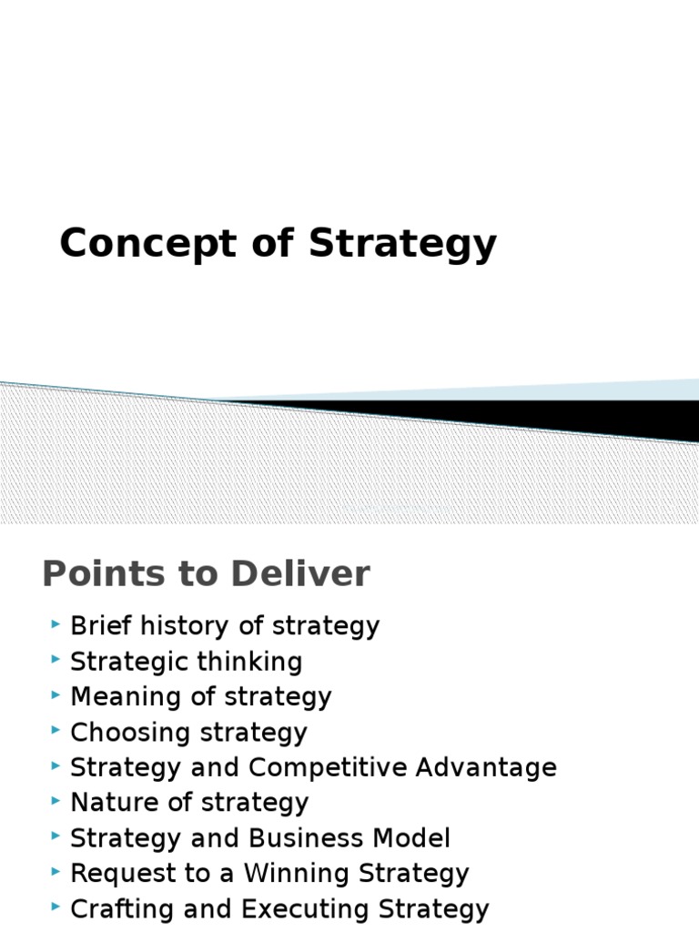 The Concept of Strategy | PDF | Competitive Advantage | Strategic ...
