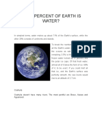 What Percent of Earth is Water