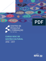 CURSO SESC DE GESTÃO CULTURAL 2016/2017