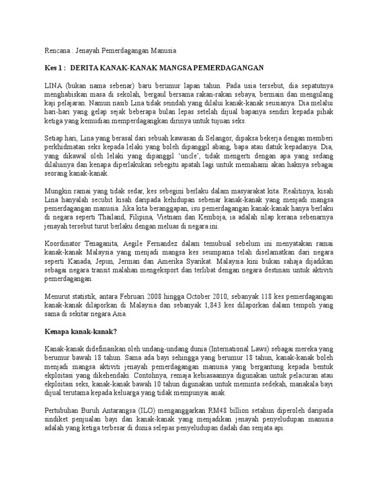 Rencana Pemerdagangan Manusia