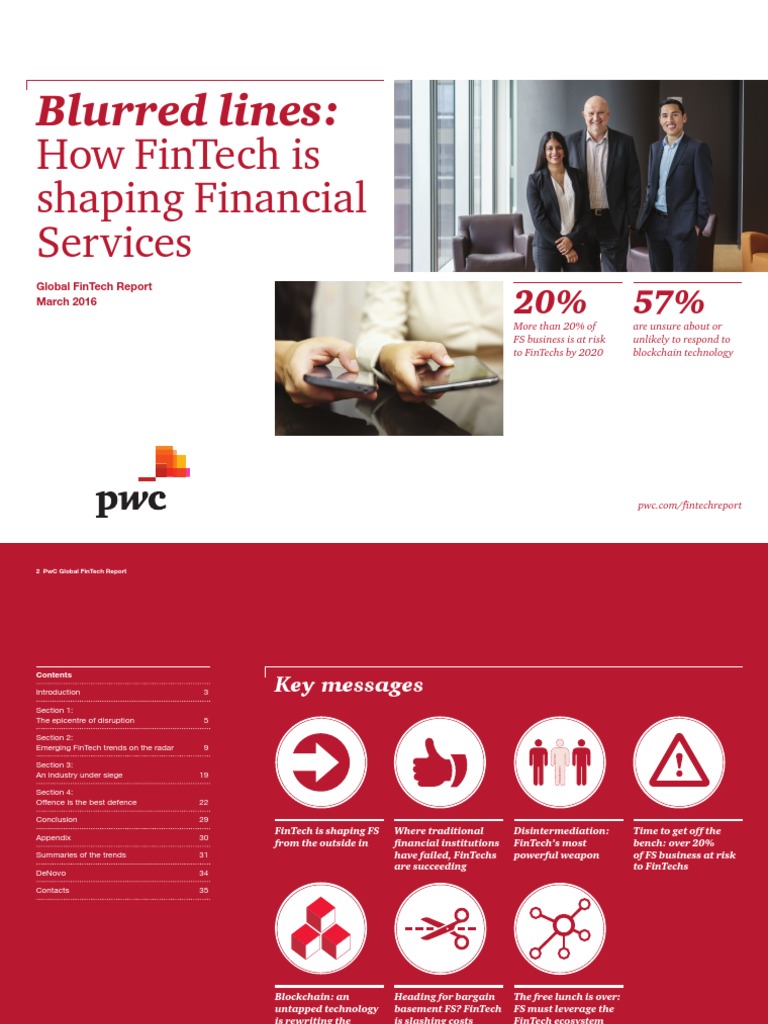 PwC FinTech Global Report Blockchain (Database) Financial Technology