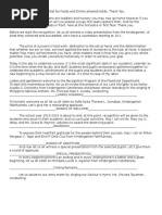 Script For Recognition Ceremony | PDF | Schools