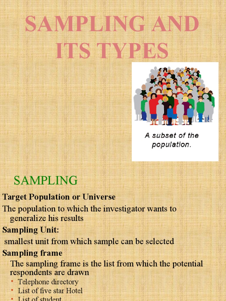 Types Sampling Methods PDF Stratified Sampling Sampling (Statistics)