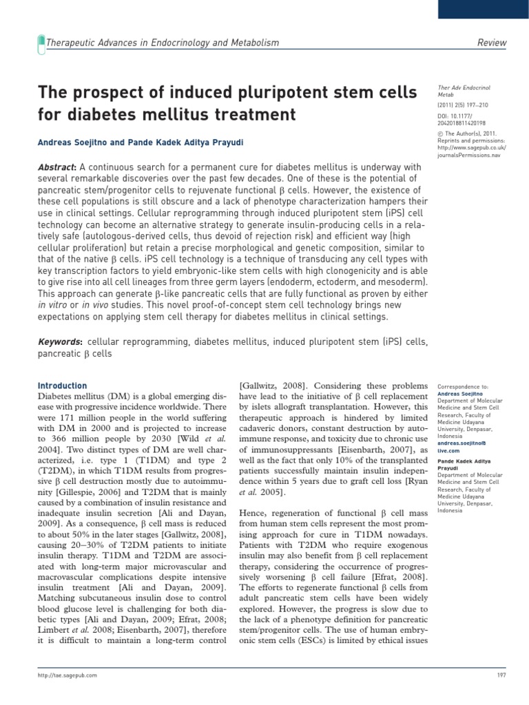 The Prospect of Induced Pluripotent Stem Cells | PDF