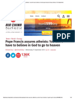 Pope Francis Assures Atheists_ You Don’t Have to Believe in God to Go to Heaven _ Europe _ News _ the Independent