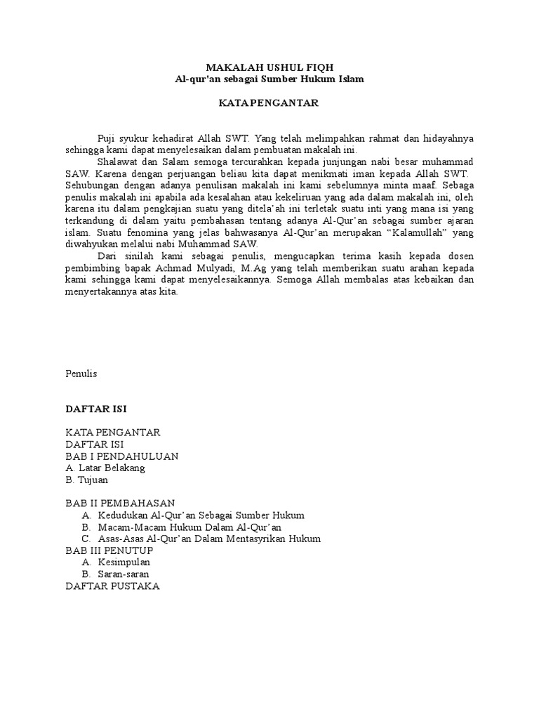 Makalah Ushul Fiqh