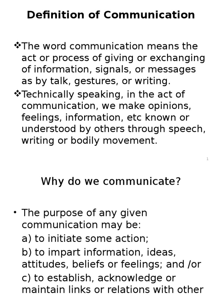 Understanding Communication Definitions | PDF | Public Relations ...