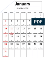 Islamic Calendar 2016