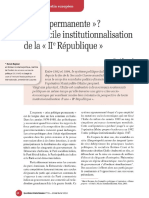 La Diificille Institutionnalisation de l'Italie