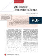 La Longue Marche de La Démocratie Italienne