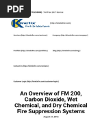 An Overview of FM 200, Carbon Dioxide, Wet Chemical, and Dry Chemical Fire Suppression Systems