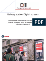 Presentation of Digital Screen at Railway Ticket Counters