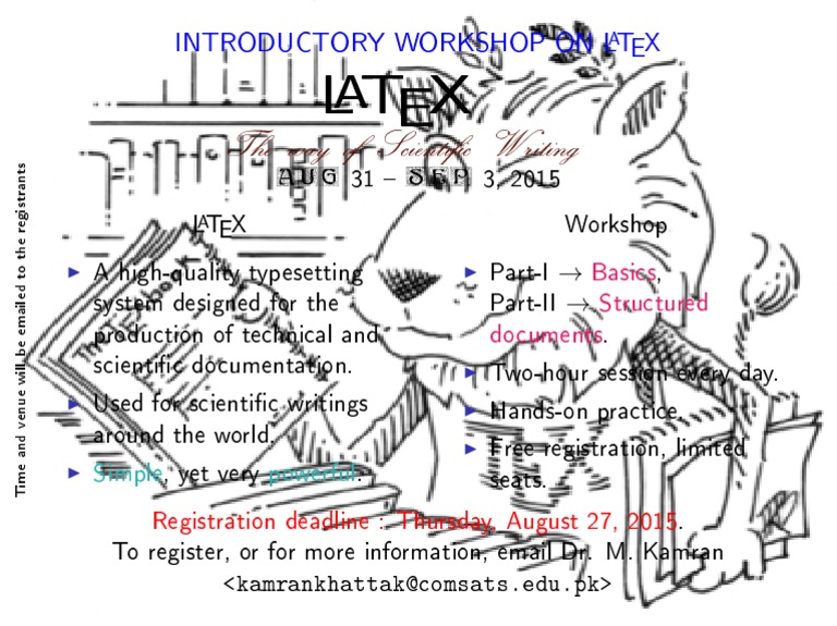 LaTeX Workshop for Scientific Writing 2025 | PDF