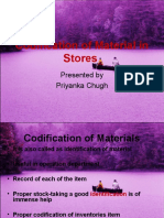 Codification of Material in Stores: Presented by Priyanka Chugh