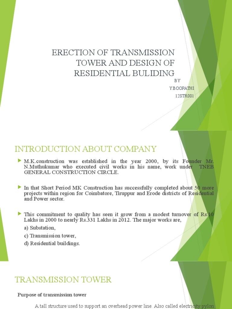 Transmission Tower Erection and Design | PDF | Electricity | Building ...